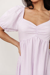 Poppy Midi Dress | Lavender + Off White - Baltic Born